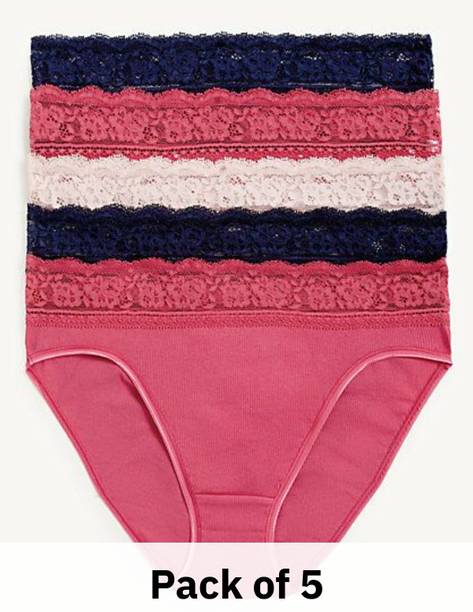 Pack of 5 Women Boy Short Blue Panty