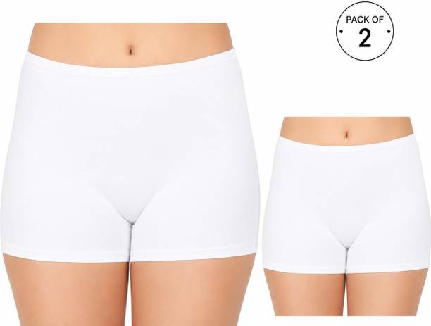 RAVIA Women Boy Short White Panty
