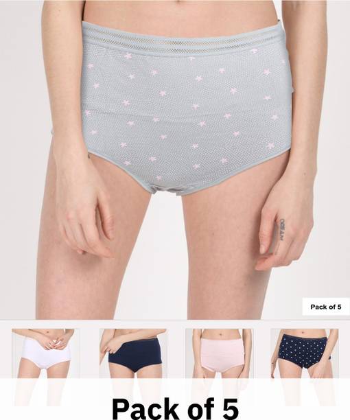 Pack of 5 Women Hipster Multicolor Panty