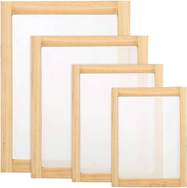 CMR Screen Printing Frame (12X18,10X12,8X10,6X6) with Attached Mesh (4 Combo) Paper Crafting Tool