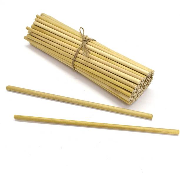 ASIAN HOBBY CRAFTS Natural Bamboo Sticks 9 Inch For Cooking, Plants & Craft Work (100 Pcs)