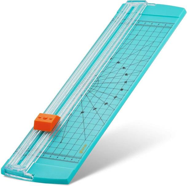 Kandle MINIPaper Cutter Trimmer for Home and Office Papers Cards Photos (MULTICOLOUR) Plastic Grip Hand-held Paper Cutter