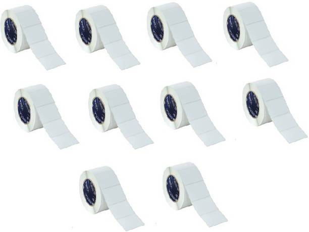 Solitaire 50x38 Direct Thermal Label,1 Roll Of 500 Pcs,Pack Of 10 Rolls,Total 5000 Label Self Paper Label