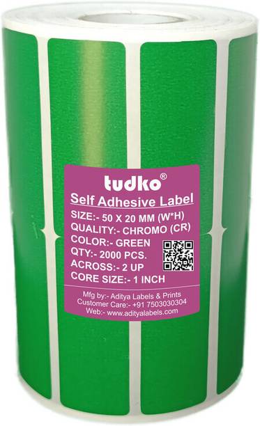 tudko 50 X 20 mm Self adhesive barcode Paper Label