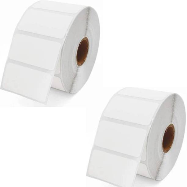 LRS 50x25 Direct Thermal Barcode Label Sticker - 2 x 1 inches - 50mm x 25mm - 1000 Labels Per Roll - White Self Adhesive Sticker for Barcoding Paper Label