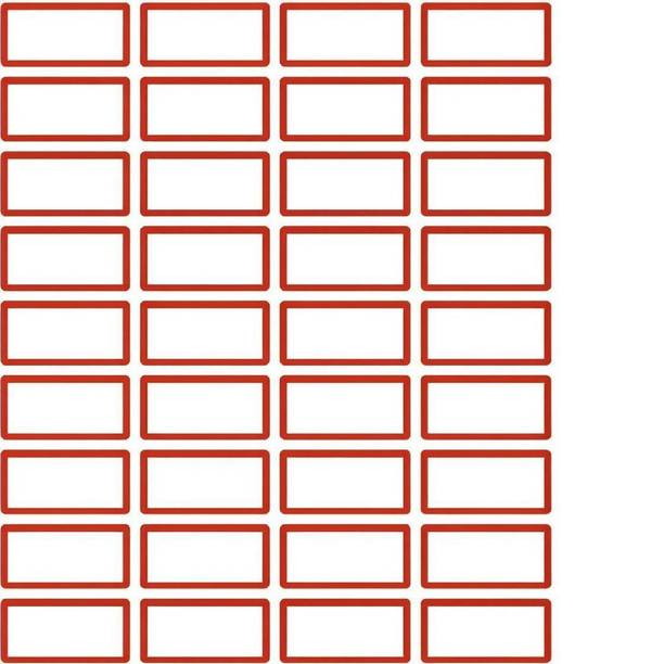 ShopTalk pack of 1000 sticker Plain Sticker (1inch) pack Of 1000 Self Adhesive Paper Label (Red) Paper Label