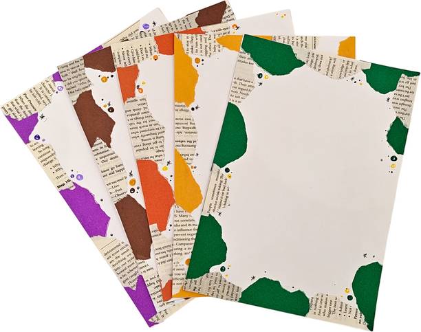 Project Banao PB A4 Handmade Designer Sheets for Projects (Set of 10) |180 GSM Scrapbook Paper NA Paper Label