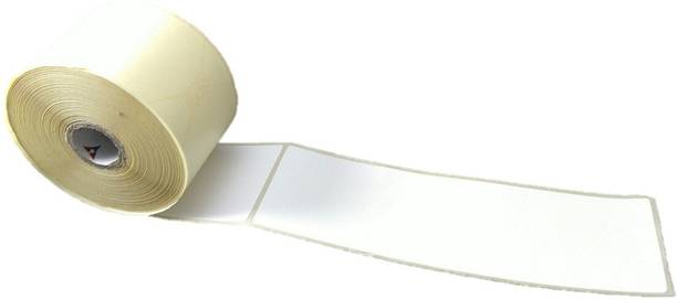 BlackDreams Paper Label Stickers 60x200mm Barcode Label/Sticker Chromo coated Plain White 1 Inch core Inside Winding 250 Labels/Roll for Desktop Printer TSC, Zebra, Citzen, WEP, Datamax, Thosiba, Sato etc. Paper Label