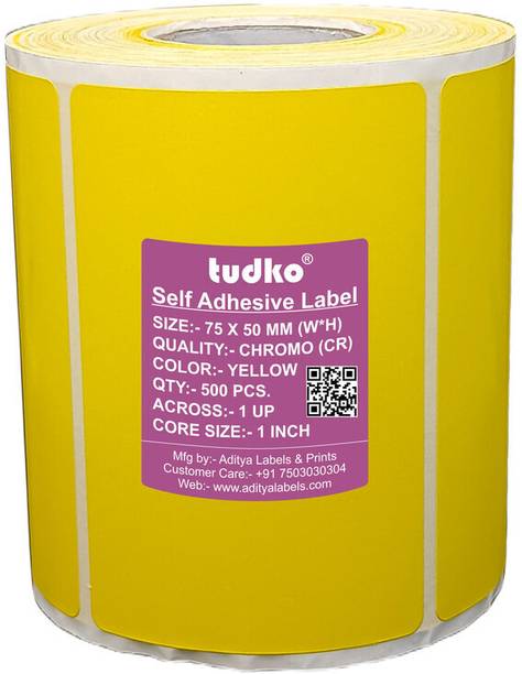 tudko 75 X 50 mm Self adhesive barcode Paper Label