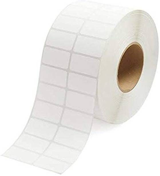 BlackDreams Paper Label Stickers Barcode Stickers 2UP 50x25MM (2"x1") Self Adhesive, 4000 Labels per Roll, 1 Roll Paper Label