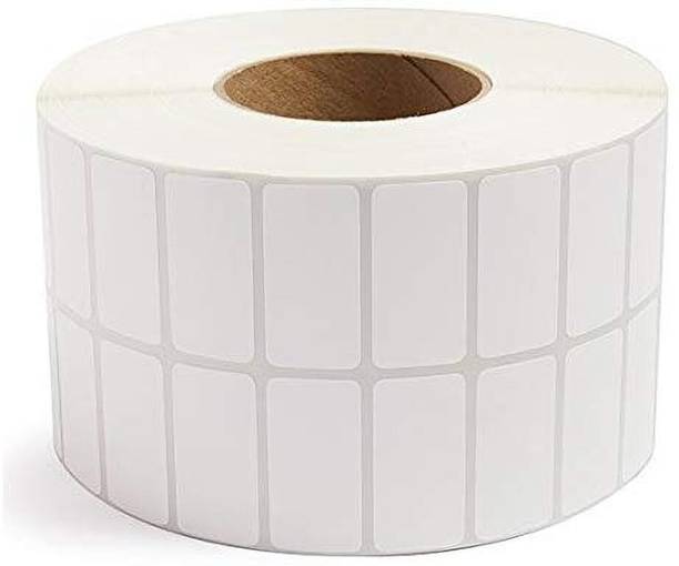 BlackDreams Paper Label Stickers 38x25mm Barcode Label/Sticker Chromo coated Plain White 1 Inch core Inside Winding 4000 Labels/Roll for Desktop Printer TSC, Zebra, Citzen, WEP, Datamax, Thosiba, Sato etc. Paper Label