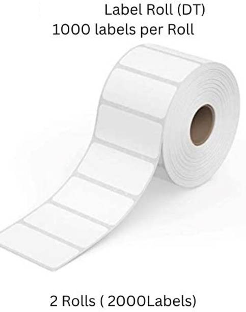 Seeka DirectThermal BarcodeLabel50x25mm,2x1inch,1Up,1000Label per Roll(Pack Of 2Rolls) Self Adhesive Paper Label