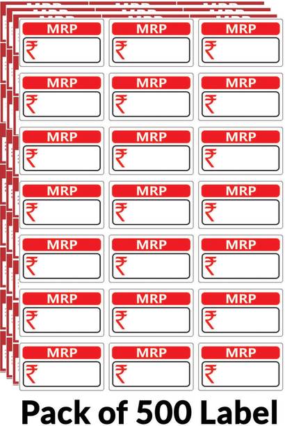 ShubhFly MRP Self Adhesive 500 Stickers Self Adhesive Paper Label