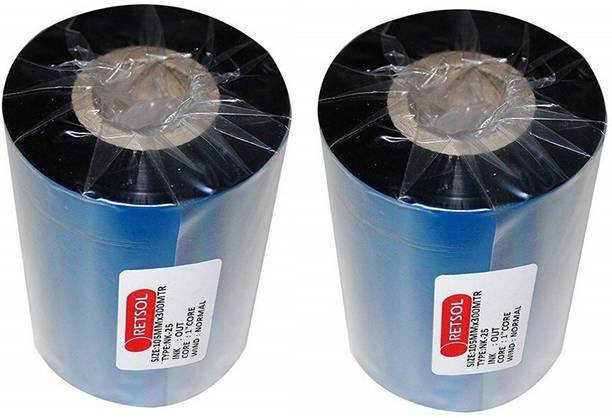 Retsol Barcode Wax Ink Ribbon 2 No Set Non-Adhesive Paper Label