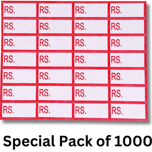 Printon 1000 Pcs RS Tag Label Sticker MRP Sticker Self Adhesive Paper Label