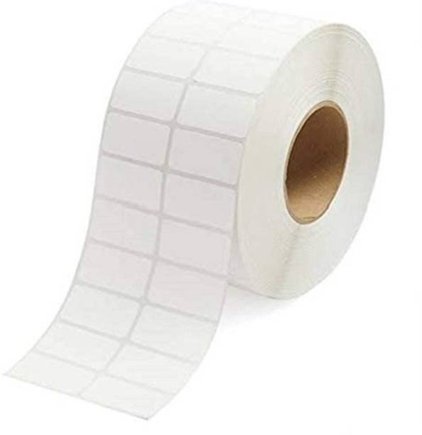 BlackDreams Paper Label Stickers Barcode Stickers 2UP 50x25MM (2"x1") Self Adhesive, 4000 Labels per Roll, 3 Roll Paper Label