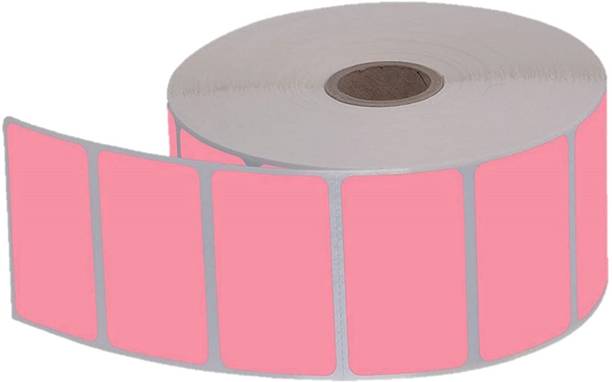 BlackDreams Paper Label Stickers 50x25mm(2x1 inch) Barcode Label Chromo Inside Winding 1 ups 1750 Labels, 2 Roll Paper Label