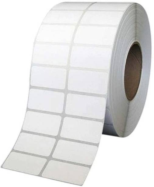 BlackDreams Paper Label Stickers 38x25mm (Chromo) Barcode Stickers, 4000 Label in Roll, 2up (Ribbon Required) Paper Label