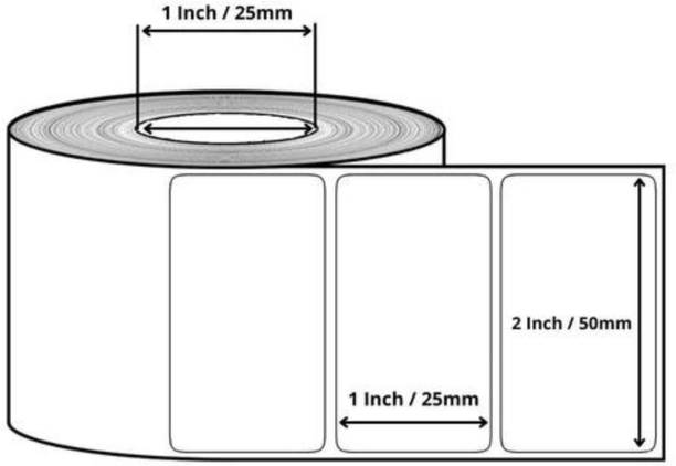 Suprexpress NSKLBL2X1X2000 SuprExpress Barcode Label Sticker-2x1 inches-50x25mm - 2000 Labels Per Roll Paper Label