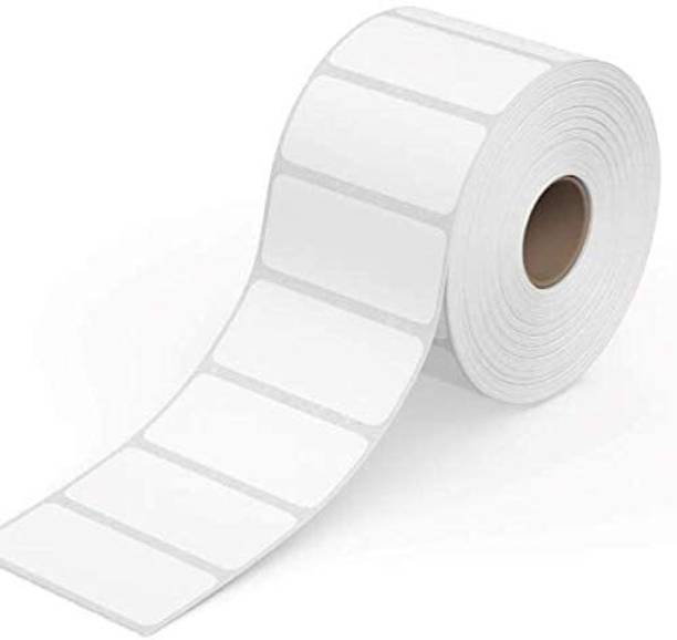 BDOUBLEU 50x25mm Direct Thermal Barcode Label Sticker, 2x1 inches-1000 Labels Per Roll White Self Adhesive Sticker for Barcoding Paper Label