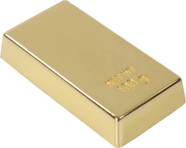 ZAHEPA Gold Bar Paper Weight for Office Table Stylish, Jewelry Shop Decoration , Metal Paper Weights with Golden Plating