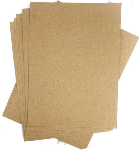 PerDay Brown Card Sheet Ideal for Craft Work, Poster Making, Painting & School Project Plain A4 490 gsm Craft paper