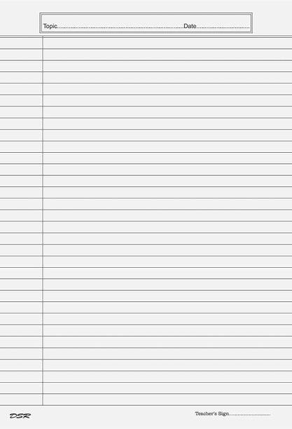 DSR A4 Size one Side Ruled White Sheet (Pack of 100 she...