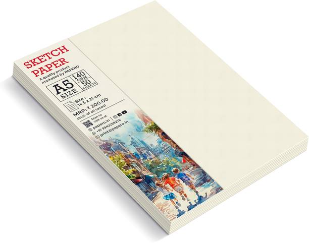 Papero Loose Leaf Sketch Paper A5 140 gsm Watercolor Paper