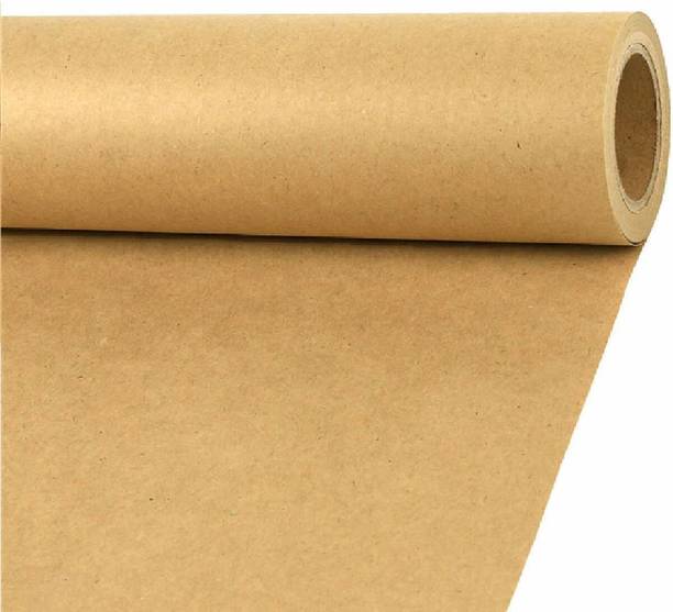 MALANI STORES BROWN GOLD PAPER unruled 20 INCH X 5 METER 130 gsm Craft paper