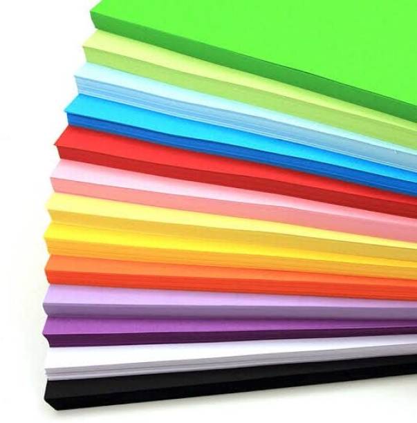 TITIRANGI 100 Pcs A4 Size Color Sheets for Art & Craft(10 Sheet Each Color) Double Sided Colored Paper Neon Sheet for School, Home, Office Stationery A4 80 gsm Multipurpose Paper