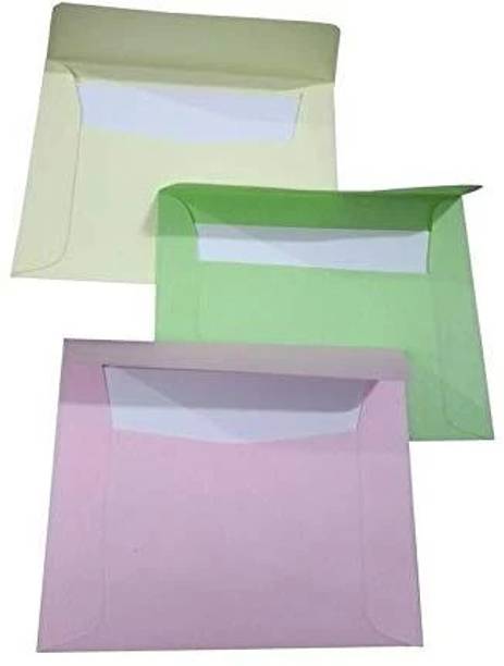IMPRINT Craft Paper Envelopes Blank Cards for Handmade Invitations, Notes, Greeting Card unrulled 4X3 Inches 120 gsm Craft paper