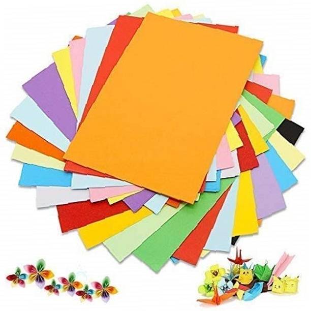 Eclet A3 25 pcs Color Sheets (5 Colours x 5 Sheets Each) Double-Sided Multicolor Fluorescent Neon Craft Pastel Sheet for Greeting Cards, Art & Craft A3 120 gsm Coloured Paper
