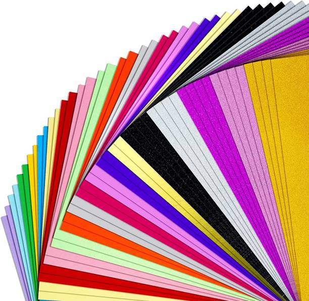 Eclet 90 gsm 50 sheet 5 sheet x 10 neon colour art and craft double side color sheet A4 90 gsm Coloured Paper