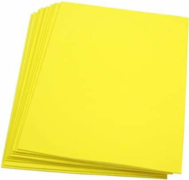 manrish Foam Sheets for Craft, School Projects, DIY Projects(Pack of 10,Yellow) unruled 2mm 100 gsm A4 paper