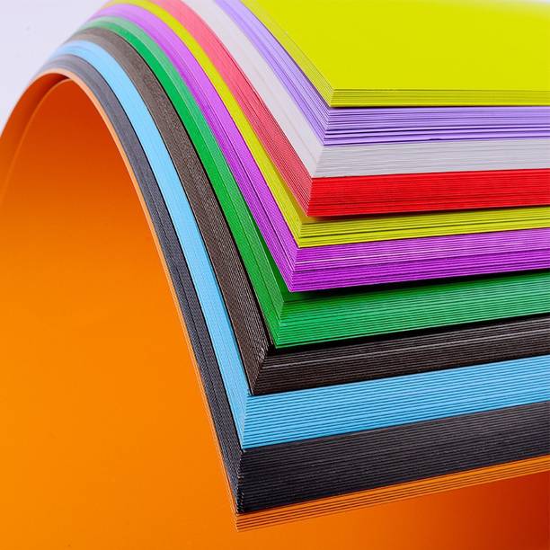 SHARMA BUSINESS Origami Paper Set of 50 Paper A4 Size Double Side Rich Color Plain A4 70 gsm Craft paper