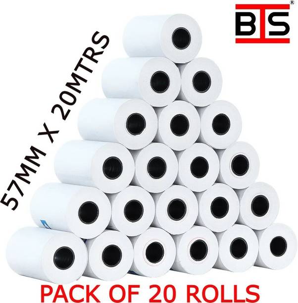 BIS POS THERMAL PAPER ROLL 57MM (2INCH) X 20MTRS 50 gsm Thermal Paper