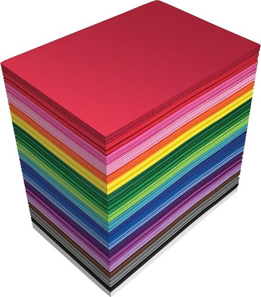Eclet 100 pcs A4 Size Color Sheets (10 Sheets Each Color) Art and Craft Paper Double Sided Colored(Length -29 cm Width - 21 cm) A4 90 gsm Coloured Paper