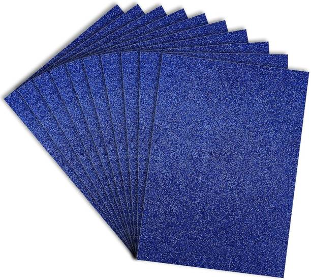 PAPERAURA A4 Size Glitter Foam Sheets – Pack of 10 Parchment Craft Kit