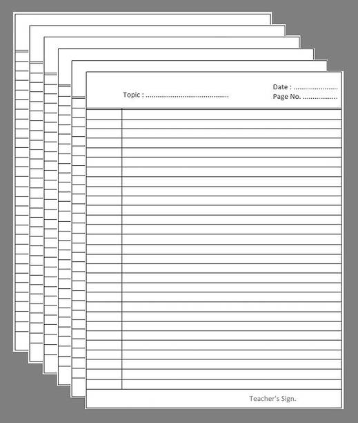 Freedy 90 GSM A4 Size Both Side Ruled Sheet for Project Assignment/Practical/Homework (Pack of 40 Sheets) A4 90 gsm A4 paper