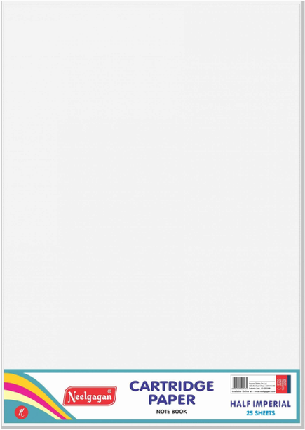 NEELGAGAN White Cartridge Paper Half Imperial Unruled (37.5cm X 55cm) 140 gsm Drawing Paper