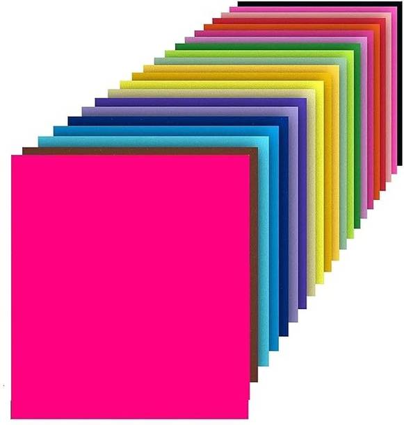 Eclet Neon Origami Paper 15 cm X 15 cm Pack of 60 Sheets Each of 10 Color Color Both Side Coloured For Origami, Scrapbooking, Project Work A4 90 gsm Origami Paper