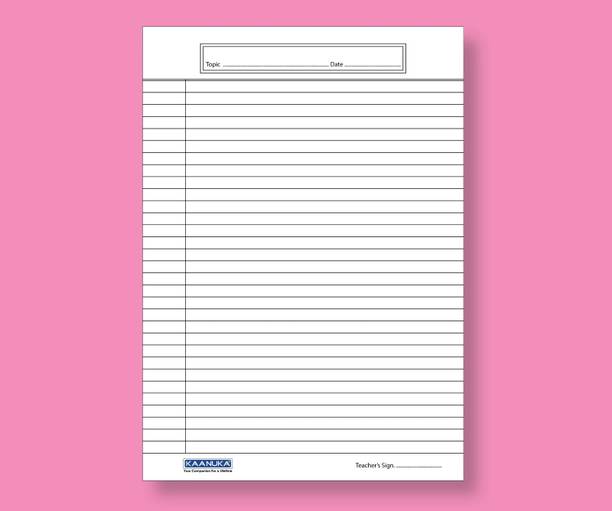 Kaanuka A4 Size One Side Ruled Sheet For Project/Practi...