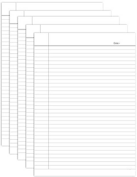 Eclet A4 Size One Side Ruled white Sheet (Pack of 100 Sheets) for Project/Assignment/Practical/Homework(A4-100-white) A4 100 gsm A4 paper