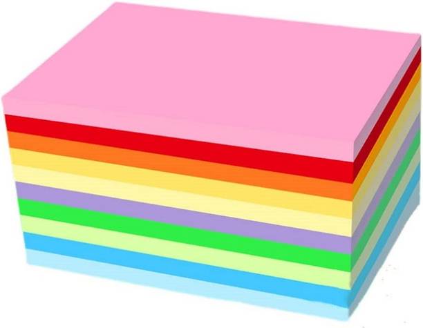 Eclet 90 gsm 50 sheet 10 sheet x 10 neon colour art and craft double side color sheet A4 90 gsm Coloured Paper