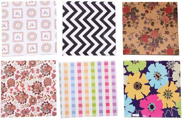 NOZOMI 6X6-INCH-CRAFT-PAPER-SET-1-60-PC unrule 6*6 100 gsm Craft paper