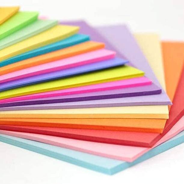 Eclet Eclet 100 pcs A4 Size Color Sheets (10 Sheets Each Color) Art and Craft Paper Double Sided Colored(Length -27.5 cm Width - 20.3 cm) A4 90 gsm Coloured Paper