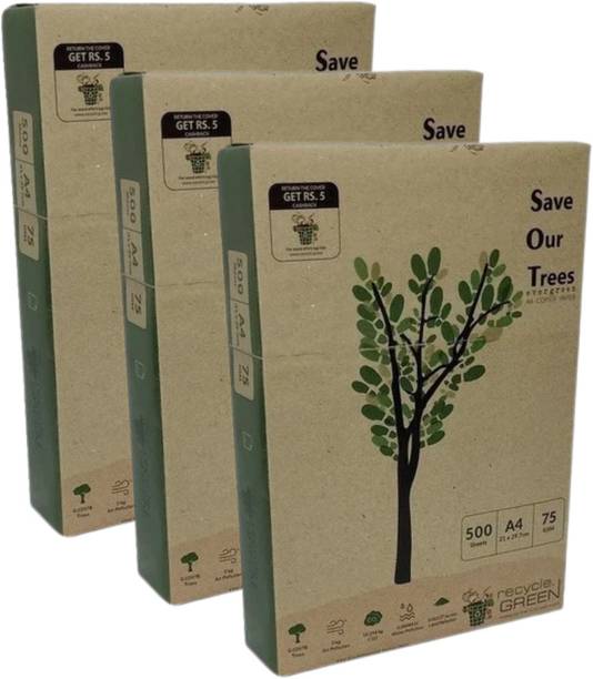 recycle green SOT UNRULED A4 75 gsm Printer Paper
