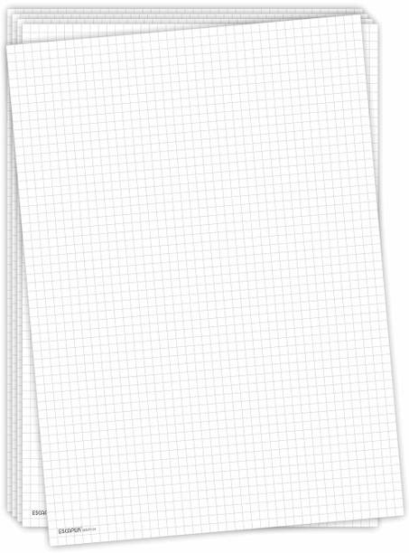 ESCAPER Pack of 50 Double-Sided A4 90 gsm Graph Paper