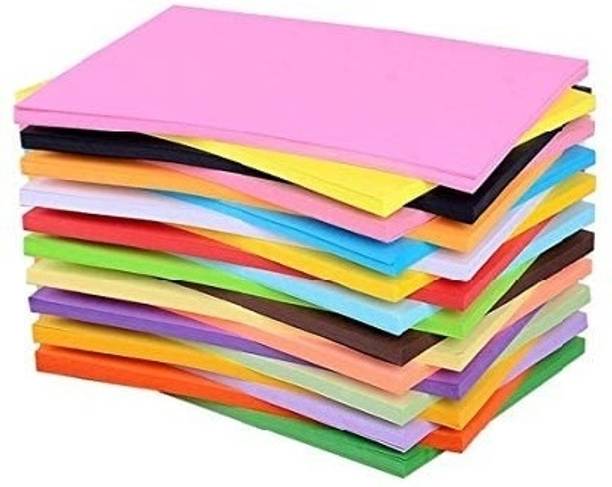 Eclet 50 Coloured Sheets (5 Sheets each color) Copy Printing/Art and Craft Paper Double Sided Coloured Office Stationery Birthday Gift,christmas decor etc A4 90 gsm Coloured Paper