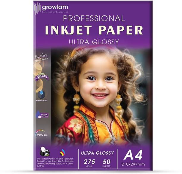 Growlam Ultra Glossy Unruled A4 275 gsm Photo Paper